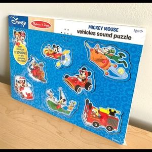 NEW Disney Mickey mouse vehicles sound puzzle